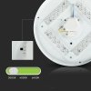 Oprawa sufitowa plafoniera V-TAC 36W LED mleczny zmiana koloru CCT fi.480 VT-8436-M-N 3000K-6400K 3900lm